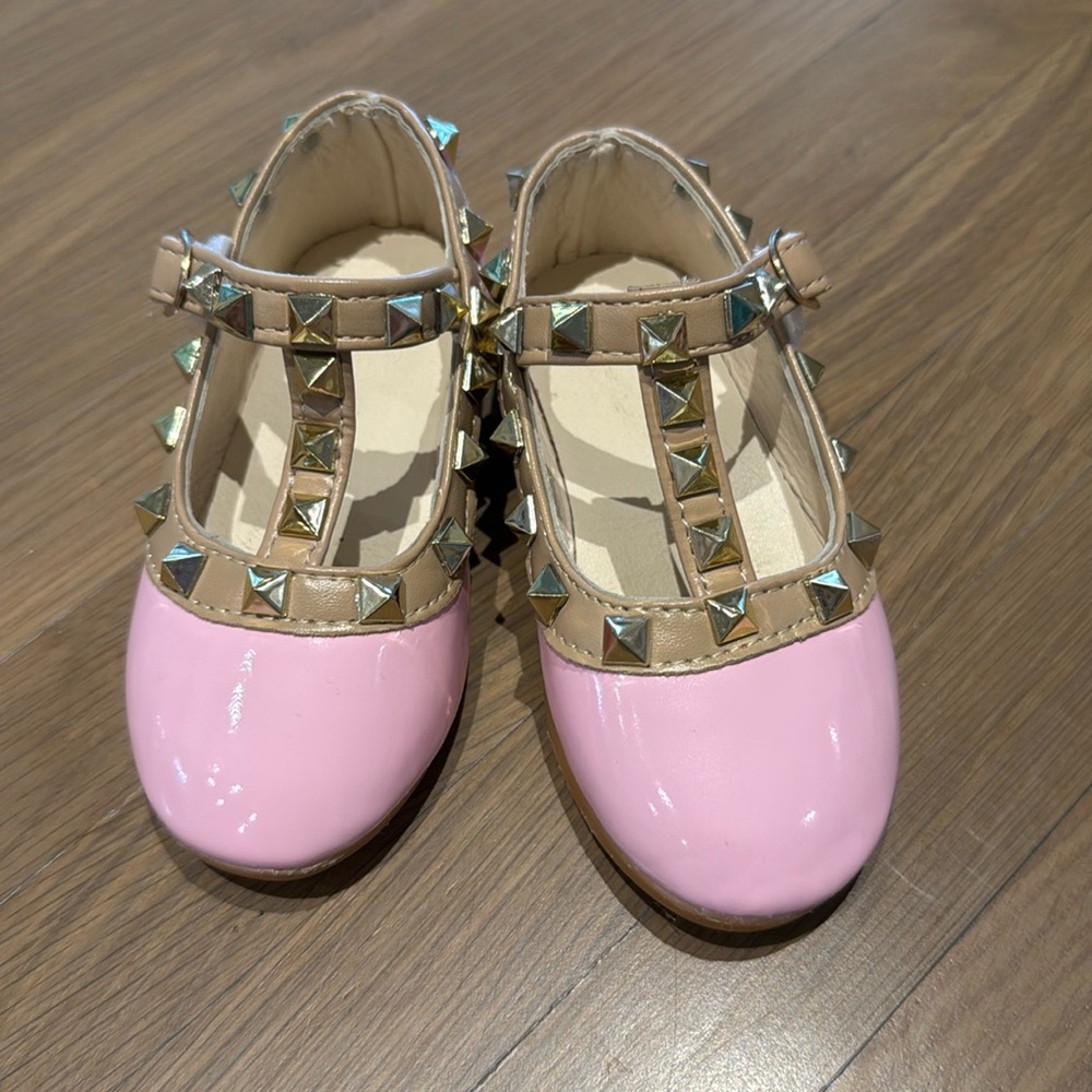 Pink Baby Toddler Size 6 Rock Stud Flats